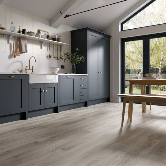 Pallet Quantities, Light, Waterproof Wood Design Flooring - W by Woodpecker Bleached Oak